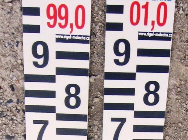 Hotové vodočetné latě 99.0 a 01.0
