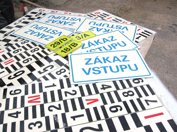 Připevnění limnigrafické stanice, vodočetné latě 1 vodočetné latě firmy RIGEL - Jan Malecha