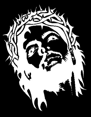 Ježíš hlava Ozdobný dekorační prvek na pietní desku III-8