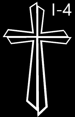 Kříž na pietní desku I-4