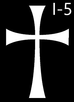 Kříž na pietní desku I-5