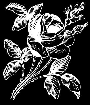 Růže Ozdobný dekorační prvek na pietní desku III-17