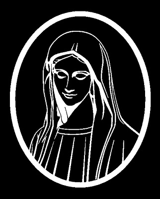 Svatá Máří Ozdobný dekorační prvek na pietní desku III-21