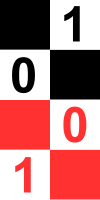 🥇<br>Nad hladinou černé, <br>pod hladinou červené