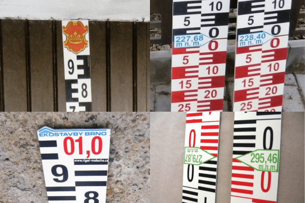 Kóty a&nbsp;logo - Ruční laminování sklolaminátových hladinoměrů / vodočetných latí u&nbsp;RIGEL – Jan Malecha