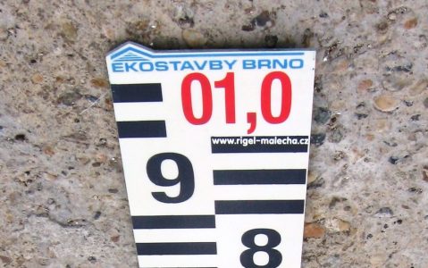 Logo na vodočet na přání - logo Ekostavby Brno a ukazatel na měření výšky hladiny vody - vodočet, limnigraf, hladimoměr Logo na vodočet na přání - logo Ekostavby Brno a ukazatel na měření výšky hladiny vody - vodočet, limnigraf, hladimoměr